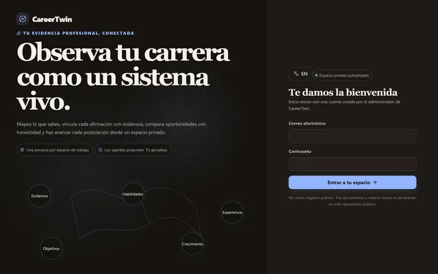 CareerTwin, a Single-Seeker Career Evidence and Job-Search Workbench