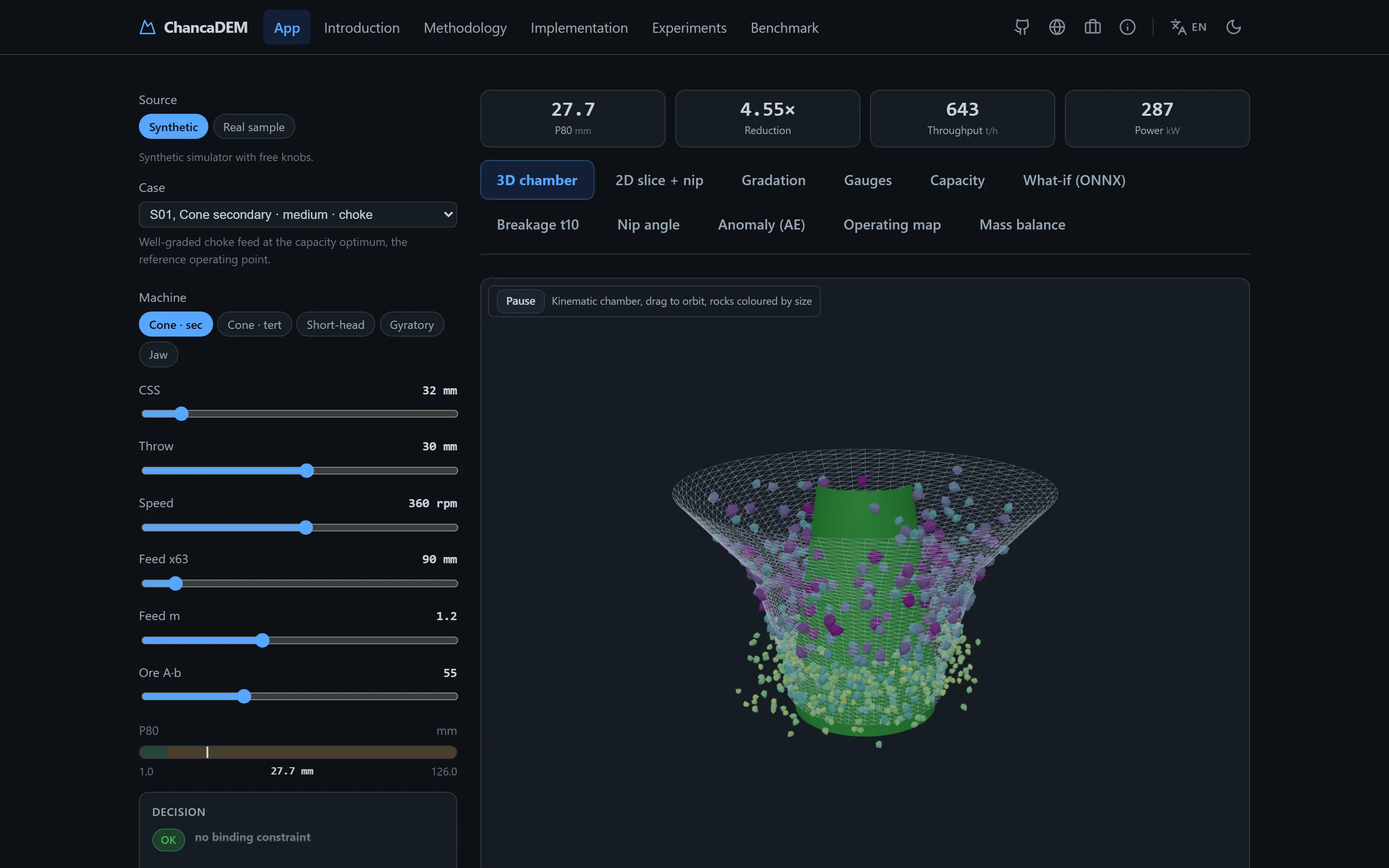 ChancaDEM — Crusher-Comminution Studio (Population-Balance Engine)