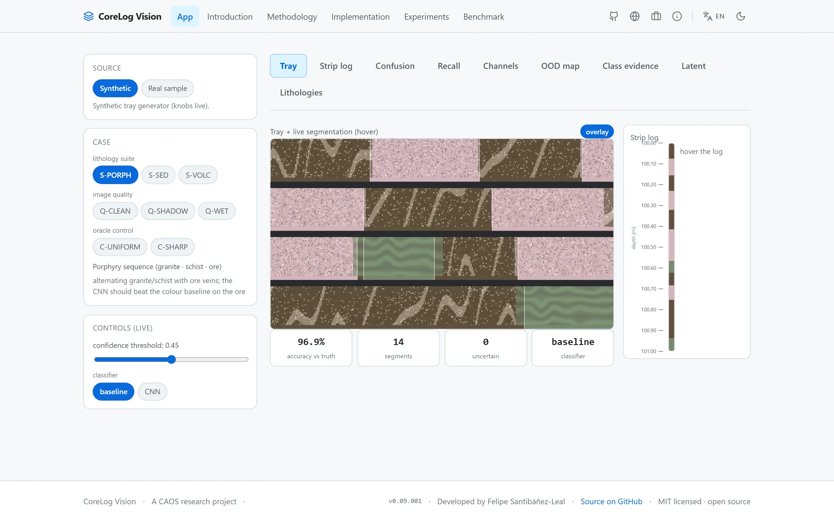 CoreLog Vision — Drill-Core Logging & Lithology Classification Workbench