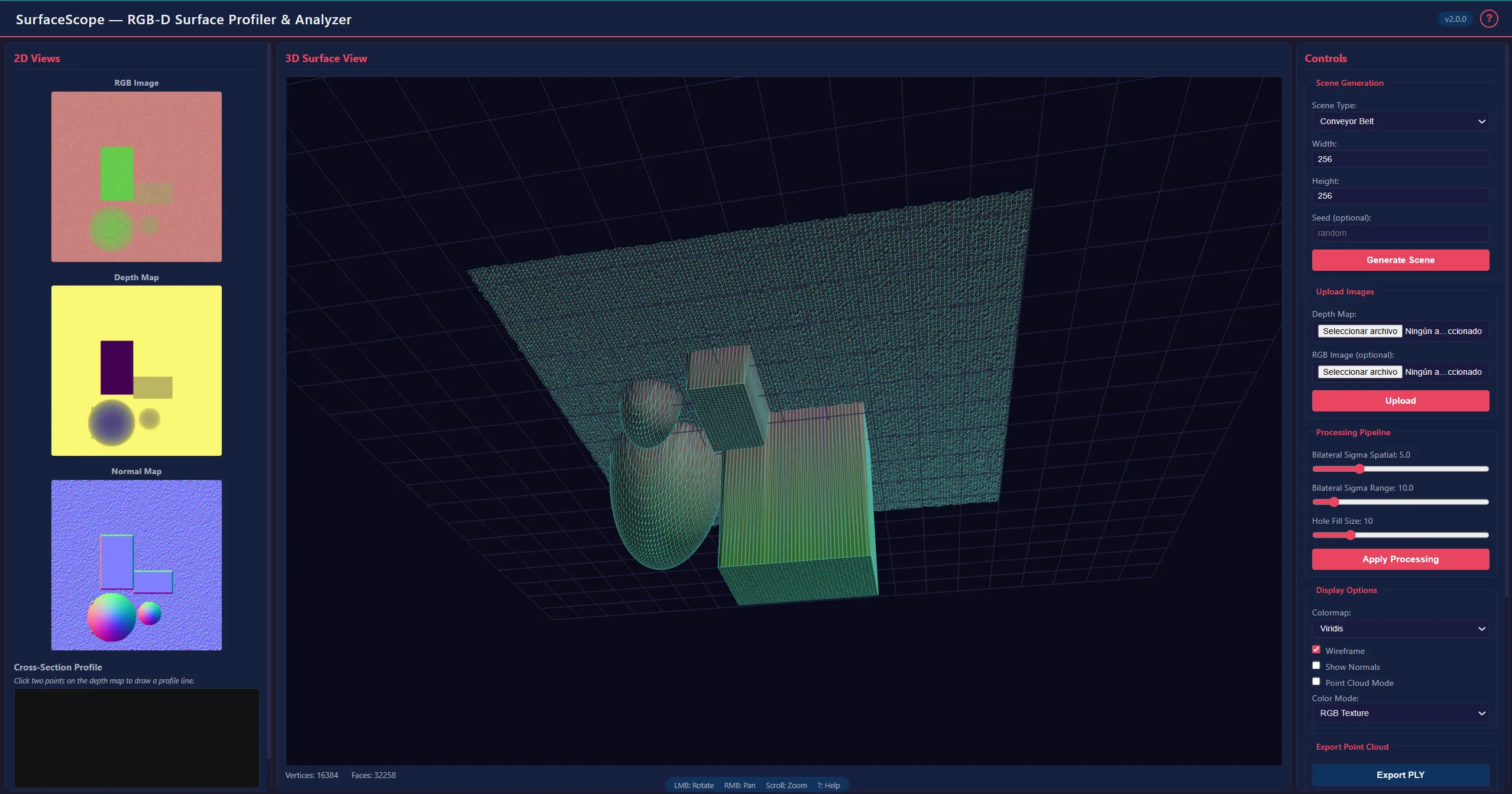 3D Distance Profiler — Depth Maps for Surface Analysis