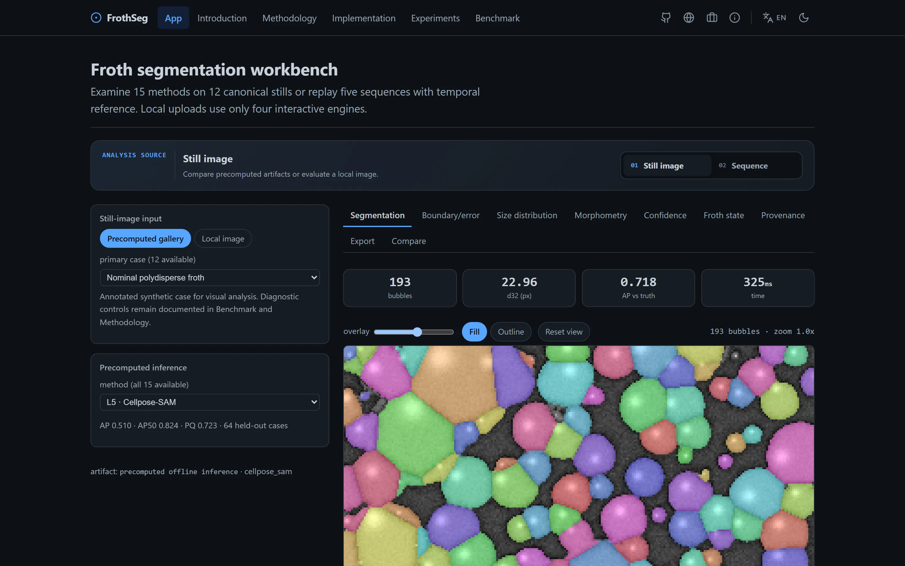 FrothSeg — Flotation-Froth Instance Segmentation Lab (Browser ML)