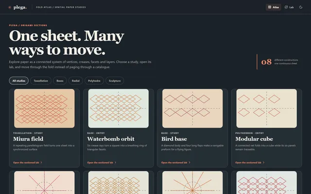 Plega, a Rigid-Paper Mechanism Workshop from Editable Design to Actual-Size Cut Files