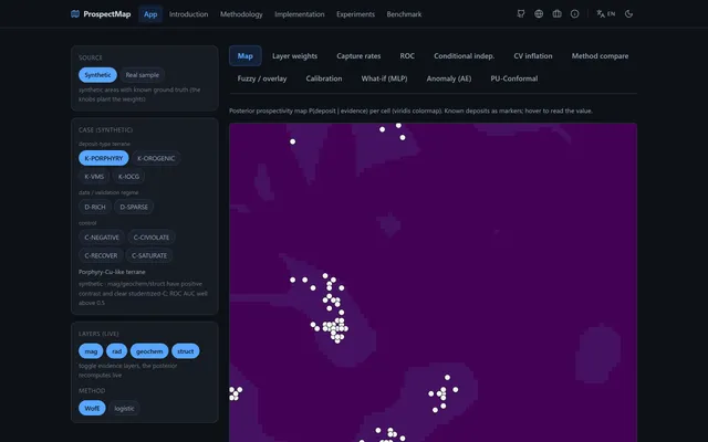 ProspectMap — Mineral Prospectivity Workbench with a Published Null Result