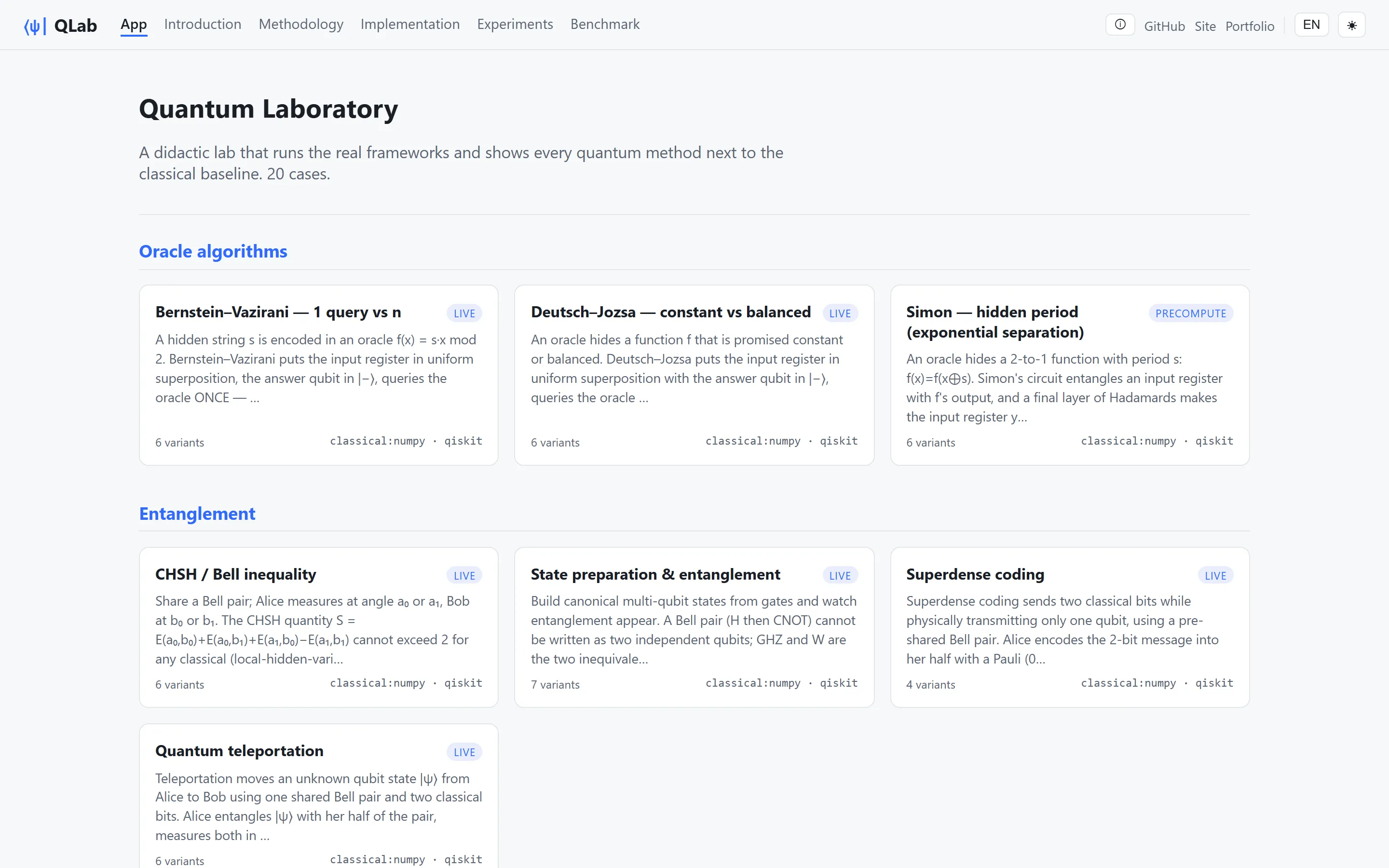 QLab — Quantum Laboratory