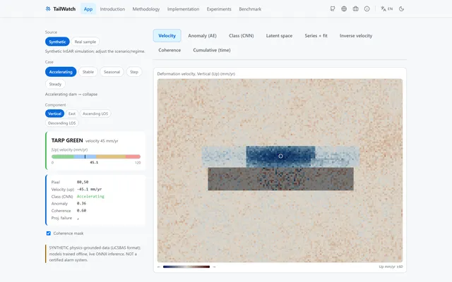 TailWatch — InSAR Ground-Deformation Studio for Tailings Dams & Slopes